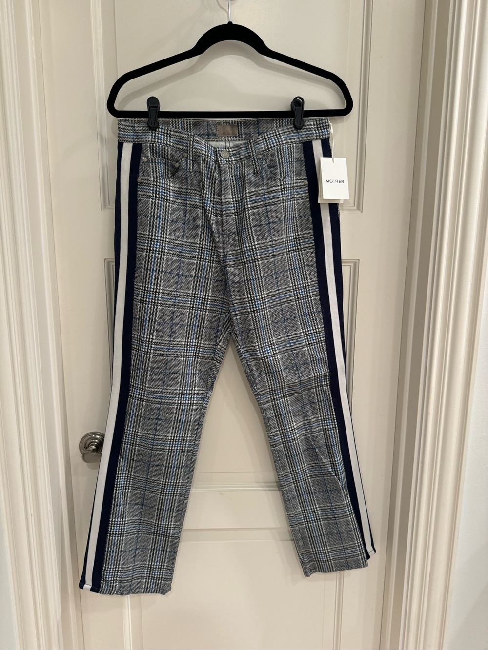 MOTHER The Insider Ankle in Blue Trousers